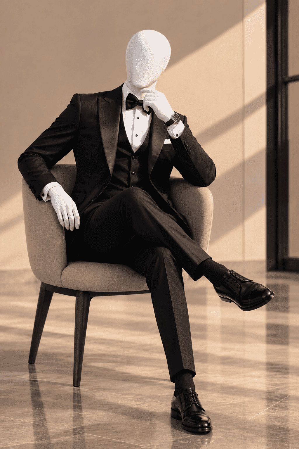The Noir Royale – Premium Men's Black Tuxedo Suit